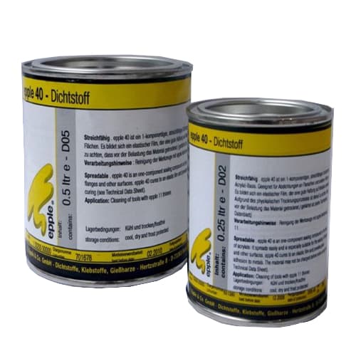 Hợp chất niêm phong, bịt kín khoảng cách một thành phần EPPLE 40, một thành phần, dung tích 500 ml/250 ml Hợp chất niêm phong, bịt kín khoảng cách một thành phần EPPLE 40, một thành phần, dung tích 500 ml/250 ml