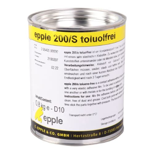 Chất kết dính tiếp xúc một thành phần Epple 200 /s, dung tích thùng 200g /800g /4,5kg /9 kg /24 kg Chất kết dính tiếp xúc một thành phần Epple 200 /s, dung tích thùng 200g /800g /4,5kg /9 kg /24 kg