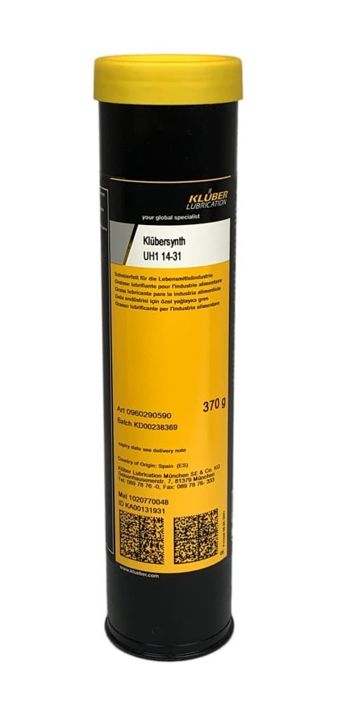 Klübersynth UH1 14-31 Mỡ bôi trơn ngành thực phẩm 370g / Klübersynth UH1 14-31 Lubricating grease for food industry 370g Klübersynth UH1 14-31 Mỡ bôi trơn ngành thực phẩm 370g / Klübersynth UH1 14-31 Lubricating grease for food industry 370g