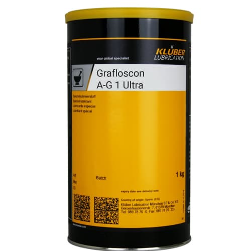Klüber Grafloscon AG 1 Chất bôi trơn siêu dính Graphite lon 1kg / Klüber Grafloscon A-G 1 Ultra Adhesive lubricant Graphite 1kg can Klüber Grafloscon AG 1 Chất bôi trơn siêu dính Graphite lon 1kg / Klüber Grafloscon A-G 1 Ultra Adhesive lubricant Graphite 1kg can