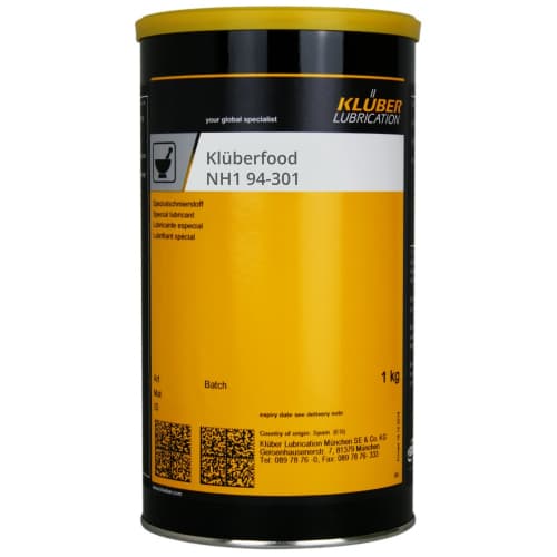 Klüberfood NH1 94-301 Mỡ bôi trơn dùng trong công nghiệp thực phẩm lon 1kg / Klüberfood NH1 94-301 Lubricating grease for food industry 1kg can Klüberfood NH1 94-301 Mỡ bôi trơn dùng trong công nghiệp thực phẩm lon 1kg / Klüberfood NH1 94-301 Lubricating grease for food industry 1kg can