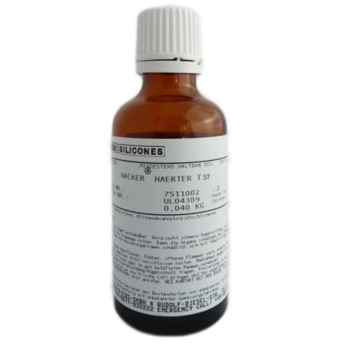 Chất làm cứng Wacker T37 cho chai thủy tinh cao su silicon RTV-2 40g / Wacker T37 Hardener for RTV-2 silicone rubber 40g glas bottle Chất làm cứng Wacker T37 cho chai thủy tinh cao su silicon RTV-2 40g / Wacker T37 Hardener for RTV-2 silicone rubber 40g glas bottle