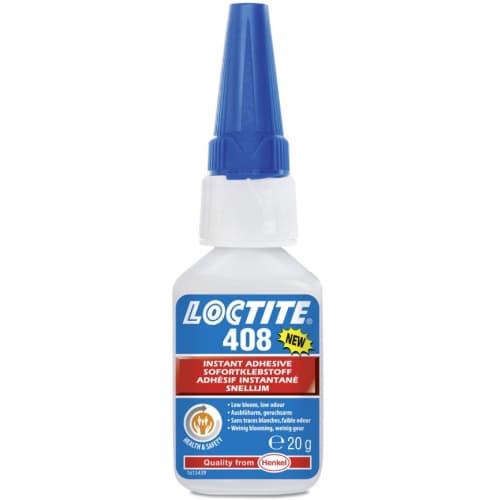 Loctite 408 Keo trong suốt gốc Alkoxyethyl chai 20g / Loctite 408 Alkoxyethyl-based instant adhesive clear 20g bottle Loctite 408 Keo trong suốt gốc Alkoxyethyl chai 20g / Loctite 408 Alkoxyethyl-based instant adhesive clear 20g bottle