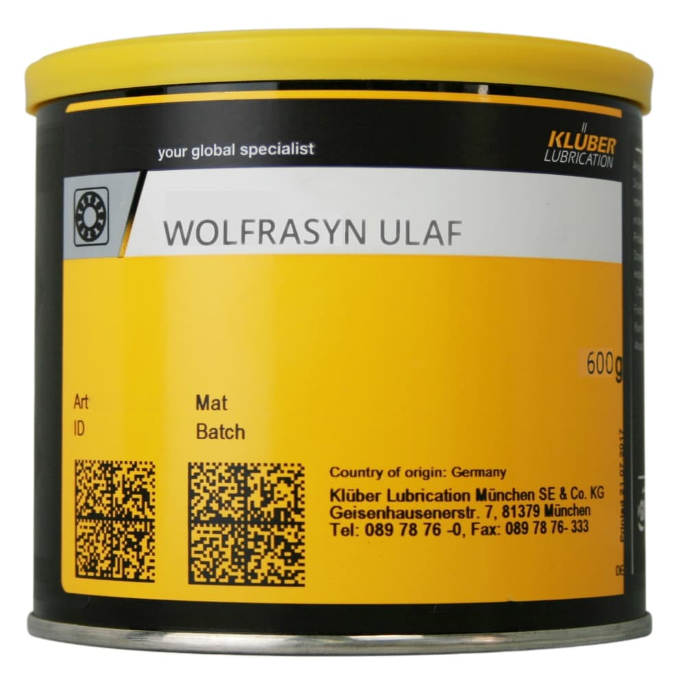 Klüber WOLFRASYN ULAF Bột than chì nhiệt độ cao lon 600g / Klüber WOLFRASYN ULAF High-temperature graphite paste 600g can Klüber WOLFRASYN ULAF Bột than chì nhiệt độ cao lon 600g / Klüber WOLFRASYN ULAF High-temperature graphite paste 600g can