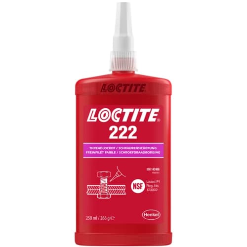 Loctite 222 Keo khóa ren cho ren kim loại chai 250ml / Loctite 222 Threadlocking adhesive for metal threads 250ml bottle Loctite 222 Keo khóa ren cho ren kim loại chai 250ml / Loctite 222 Threadlocking adhesive for metal threads 250ml bottle