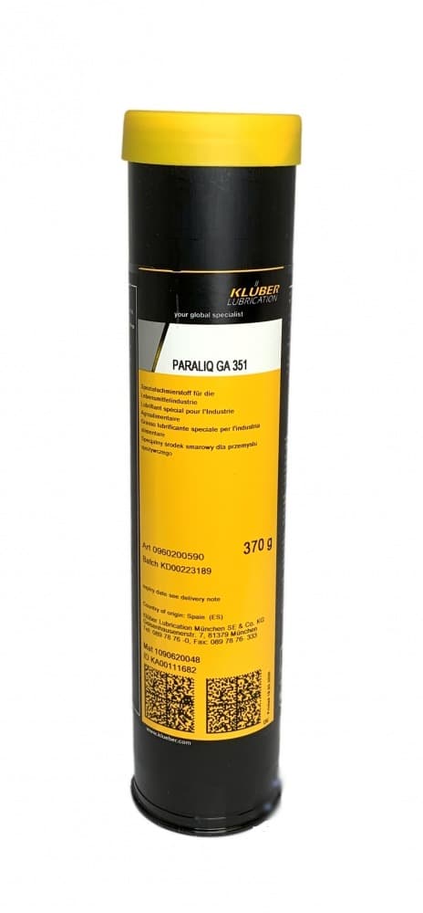 Klüber PARALIQ GA 351 Mỡ bôi trơn đặc biệt cho ngành thực phẩm370g / Klüber PARALIQ GA 351 Special lubricating grease for food industry370g Klüber PARALIQ GA 351 Mỡ bôi trơn đặc biệt cho ngành thực phẩm370g / Klüber PARALIQ GA 351 Special lubricating grease for food industry370g