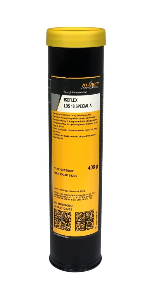 Mỡ bôi trơn dài hạn Klüber ISOFLEX LDS 18 Special A 400g / Klüber ISOFLEX LDS 18 Special A Long-term lubricating grease 400g Mỡ bôi trơn dài hạn Klüber ISOFLEX LDS 18 Special A 400g / Klüber ISOFLEX LDS 18 Special A Long-term lubricating grease 400g