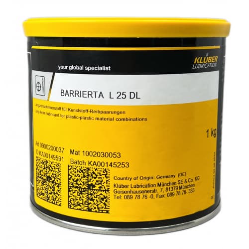 Mỡ bôi trơn đặc biệt Klüber BARRIERTA L 25 DL 1kg / Klüber BARRIERTA L 25 DL Special lubricating grease 1kg Mỡ bôi trơn đặc biệt Klüber BARRIERTA L 25 DL 1kg / Klüber BARRIERTA L 25 DL Special lubricating grease 1kg