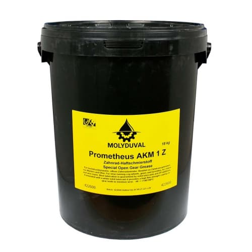 Molyduval Prometheus AKM 1 Z Mỡ bánh răng hở đặc biệt thùng 18kg / Molyduval Prometheus AKM 1 Z Special open gear grease 18kg bucket Molyduval Prometheus AKM 1 Z Mỡ bánh răng hở đặc biệt thùng 18kg / Molyduval Prometheus AKM 1 Z Special open gear grease 18kg bucket