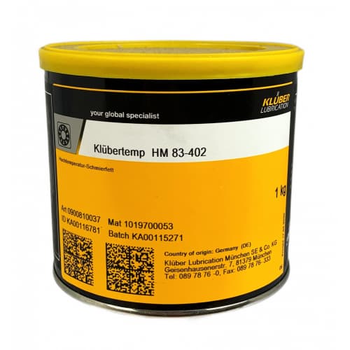 Klübertemp HM 83-402 Mỡ bôi trơn dài hạn nhiệt độ cao 1kg / Klübertemp HM 83-402 High-temperature long-term lubrication grease 1kg Klübertemp HM 83-402 Mỡ bôi trơn dài hạn nhiệt độ cao 1kg / Klübertemp HM 83-402 High-temperature long-term lubrication grease 1kg