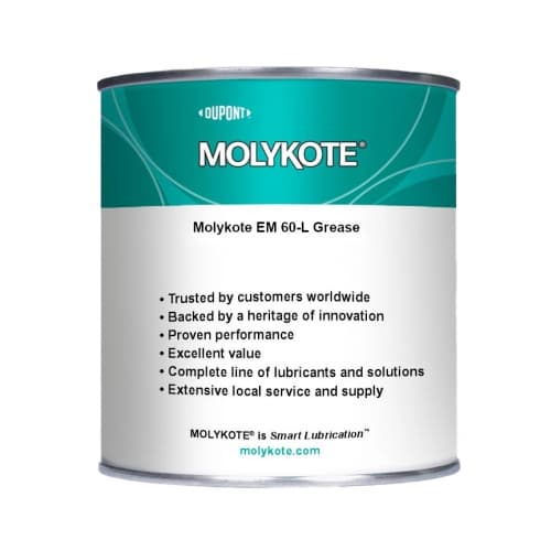 Molykote EM-60L Mỡ bôi trơn linh kiện nhựa lon 1kg / Molykote EM-60L Lubricating grease for plastic components 1kg can Molykote EM-60L Mỡ bôi trơn linh kiện nhựa lon 1kg / Molykote EM-60L Lubricating grease for plastic components 1kg can
