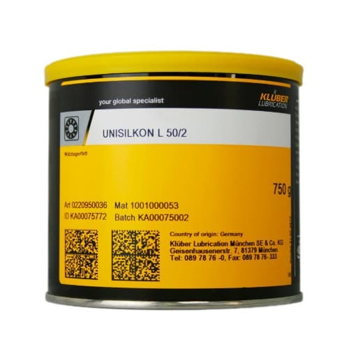 Klüber UNISILKON L 50/2 Mỡ nhiệt độ cao hộp thiếc 750g / Klüber UNISILKON L 50/2 High-temperature grease 750g tin Klüber UNISILKON L 50/2 Mỡ nhiệt độ cao hộp thiếc 750g / Klüber UNISILKON L 50/2 High-temperature grease 750g tin