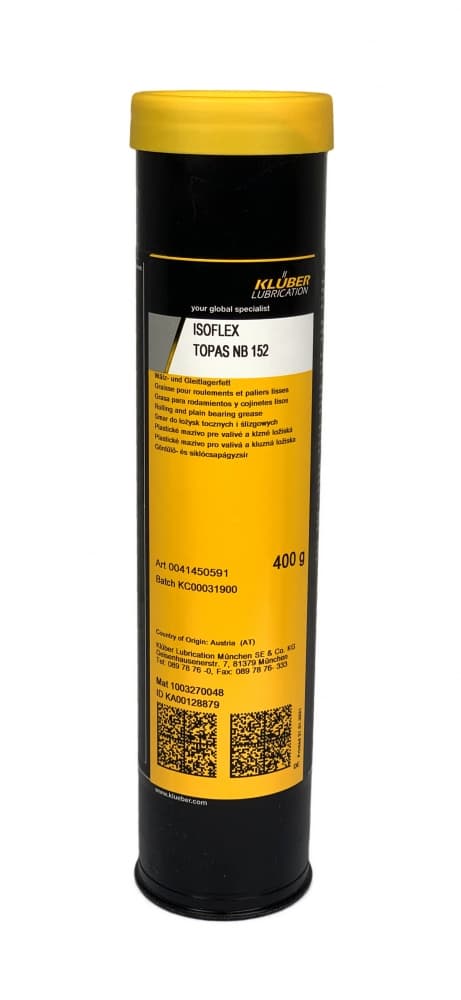 Klüber Topas NB 152 Mỡ tổng hợp ổ lăn và ổ trượt 400g / Klüber Topas NB 152 Synthetic rolling and plain bearing grease 400g Klüber Topas NB 152 Mỡ tổng hợp ổ lăn và ổ trượt 400g / Klüber Topas NB 152 Synthetic rolling and plain bearing grease 400g
