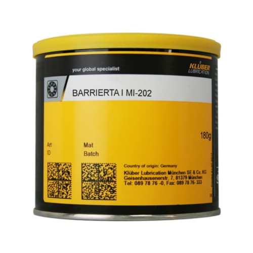 Klüber BARRIERTA I MI-202 Mỡ chịu nhiệt độ cao lâu dài lon 180g / Klüber BARRIERTA I MI-202 High-temperature long-term grease 180g can Klüber BARRIERTA I MI-202 Mỡ chịu nhiệt độ cao lâu dài lon 180g / Klüber BARRIERTA I MI-202 High-temperature long-term grease 180g can