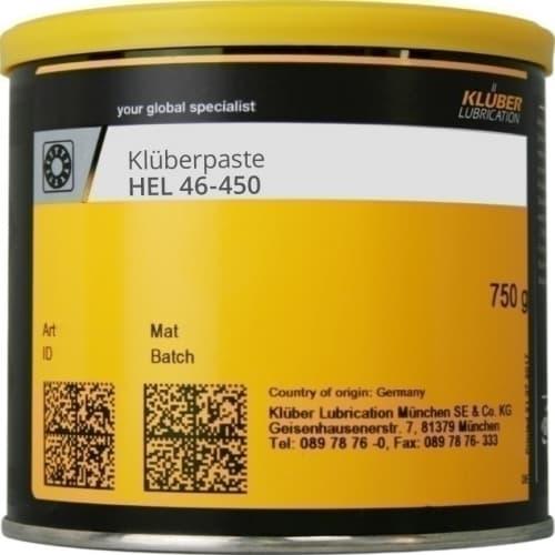 Klüberpaste HEL 46-450 Keo dán nhiệt độ cao lon 750g / Klüberpaste HEL 46-450 High temperature paste 750g can Klüberpaste HEL 46-450 Keo dán nhiệt độ cao lon 750g / Klüberpaste HEL 46-450 High temperature paste 750g can