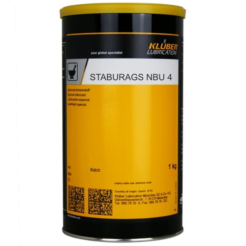 Mỡ bôi trơn Klüber STABURAGS NBU 4 Hộp thiếc 1kg / Klüber STABURAGS NBU 4 Lubricating grease 1kg tin Mỡ bôi trơn Klüber STABURAGS NBU 4 Hộp thiếc 1kg / Klüber STABURAGS NBU 4 Lubricating grease 1kg tin