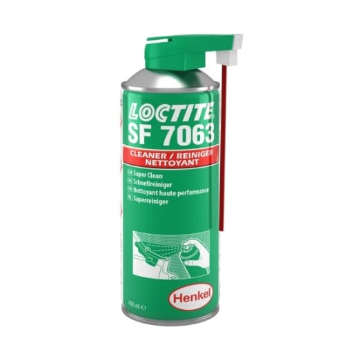 Loctite SF 7063 Dung dịch vệ sinh linh kiện đa dụng dạng xịt 400ml / Loctite SF 7063 General purpose parts cleaner 400ml spray can Loctite SF 7063 Dung dịch vệ sinh linh kiện đa dụng dạng xịt 400ml / Loctite SF 7063 General purpose parts cleaner 400ml spray can