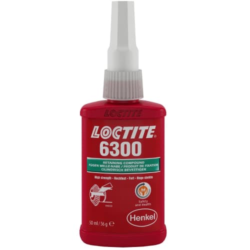 Loctite 6300 Hợp chất chống thấm cường độ cao màu xanh lá chai 50ml / Loctite 6300 High strength retaining compound green 50ml bottle Loctite 6300 Hợp chất chống thấm cường độ cao màu xanh lá chai 50ml / Loctite 6300 High strength retaining compound green 50ml bottle