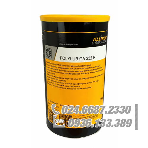 Klüber POLYLUB GA 352 P Mỡ dài hạn 1kg / Klüber POLYLUB GA 352 P Adhesive long-term grease 1kg Klüber POLYLUB GA 352 P Mỡ dài hạn 1kg / Klüber POLYLUB GA 352 P Adhesive long-term grease 1kg