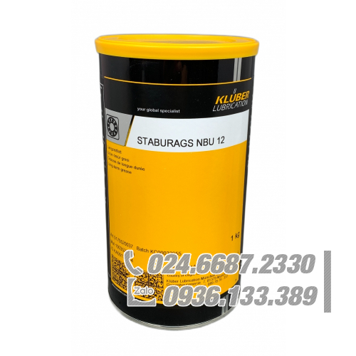 Klüber STABURAGS NBU 12 Mỡ bôi trơn chống mài mòn lon 1kg / Klüber STABURAGS NBU 12 Wear resistant lubricating grease 1kg can Klüber STABURAGS NBU 12 Mỡ bôi trơn chống mài mòn lon 1kg / Klüber STABURAGS NBU 12 Wear resistant lubricating grease 1kg can
