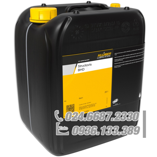 Klüber Structovis BHD Dầu bôi trơn đặc biệt dựa trên hộp 20l / Klüber Structovis BHD Special lubricant oil based 20l canister Klüber Structovis BHD Dầu bôi trơn đặc biệt dựa trên hộp 20l / Klüber Structovis BHD Special lubricant oil based 20l canister