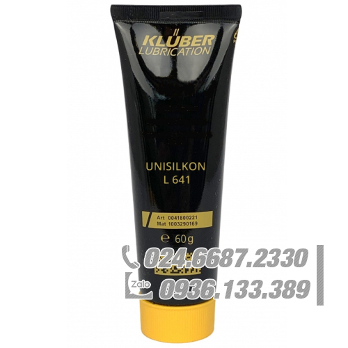 Klüber UNISILKON L 641 Mỡ đặc biệt cho van cấp nước và sưởi ấm 60g / Klüber UNISILKON L 641 Special grease for water and heating valves 60g Klüber UNISILKON L 641 Mỡ đặc biệt cho van cấp nước và sưởi ấm 60g / Klüber UNISILKON L 641 Special grease for water and heating valves 60g