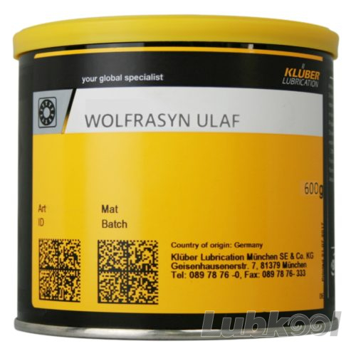 Klüber WOLFRASYN ULAF Bột than chì nhiệt độ cao lon 600g / Klüber WOLFRASYN ULAF High-temperature graphite paste 600g can
