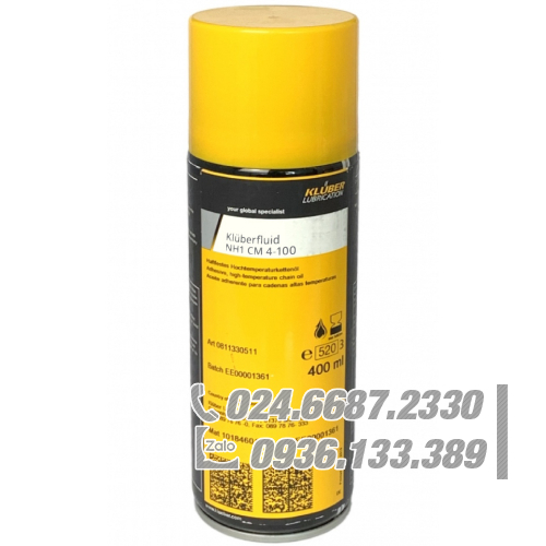 Klüberfluid NH1 CM 4-100 Chất lỏng bôi trơn bán khô Bình xịt 400ml / Klüberfluid NH1 CM 4-100 Semi-dry lubricating fluid 400ml spray can Klüberfluid NH1 CM 4-100 Chất lỏng bôi trơn bán khô Bình xịt 400ml / Klüberfluid NH1 CM 4-100 Semi-dry lubricating fluid 400ml spray can