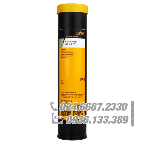 Klübertemp GR AR 555 Mỡ bôi trơn dài hạn cho nhiệt độ cao 800g / Klübertemp GR AR 555 Long-term lubricating grease for high-temp 800g Klübertemp GR AR 555 Mỡ bôi trơn dài hạn cho nhiệt độ cao 800g / Klübertemp GR AR 555 Long-term lubricating grease for high-temp 800g