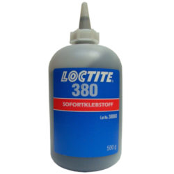 Loctite 380 Keo dán nhanh màu đen có độ nhớt thấp chai 500g / Loctite 380 Low viscosity instant adhesive black 500g bottle