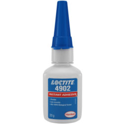 Loctite 4902 Keo lỏng cyanoacrylate trong suốt dẻo cao 20g / Loctite 4902 Highly flexible cyanoacrylate liquid adhesive clear 20g