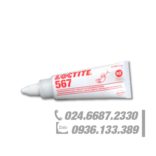 Loctite 567 Keo dán ren độ bền thấp ống 50ml / Loctite 567 Thread sealant low-strength 50ml tube Loctite 567 Keo dán ren độ bền thấp ống 50ml / Loctite 567 Thread sealant low-strength 50ml tube