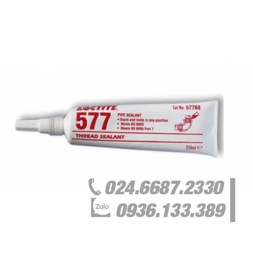 Loctite 577 Keo dán ren ống độ bền trung bình màu vàng ống 250ml