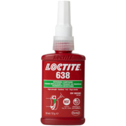Loctite 638 Hợp chất giữ khô nhanh màu xanh chai 50ml / Loctite 638 Fast curing retaining compound green 50ml bottle