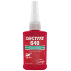Loctite 640 Hợp chất giữ rắn chậm màu xanh chai 50ml / Loctite 640 Slow curing retaining compound green 50ml bottle
