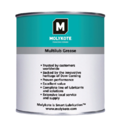 Molykote Multilub Mỡ hiệu suất cao cho kim loại/kim loại NLGI-2 1kg / Molykote Multilub High-performance grease for metal/metal NLGI-2 1kg