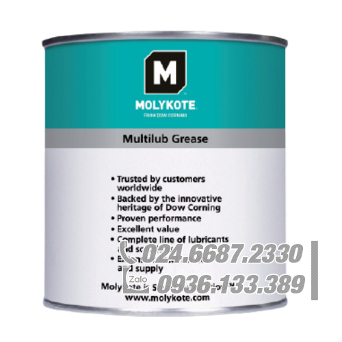 Molykote Multilub Mỡ hiệu suất cao cho kim loại/kim loại NLGI2 1kg