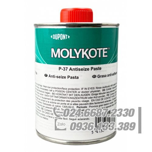 Molykote P-37 Bôi trơn chống tắc nghẽn hộp thiếc bàn chải 500g / Molykote P-37 Lubricant antiseize paste 500g brush tin Molykote P-37 Bôi trơn chống tắc nghẽn hộp thiếc bàn chải 500g / Molykote P-37 Lubricant antiseize paste 500g brush tin