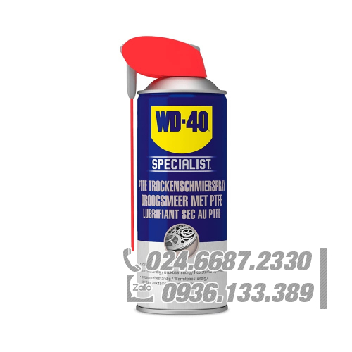 Bình xịt ống hút thông minh PTFE khô chống ma sát chuyên dụng WD-40 400ml / WD-40 Specialist Anti-Friction Dry PTFE 400ml Smart Straw spray Bình xịt ống hút thông minh PTFE khô chống ma sát chuyên dụng WD-40 400ml / WD-40 Specialist Anti-Friction Dry PTFE 400ml Smart Straw spray