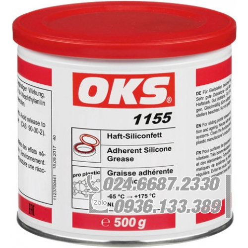 Mỡ silicon dính OKS 1155 hộp thiếc 500g / OKS 1155 Adherent silicone grease 500g tin Mỡ silicon dính OKS 1155 hộp thiếc 500g / OKS 1155 Adherent silicone grease 500g tin