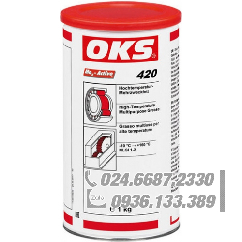 Mỡ bôi trơn đa dụng nhiệt độ cao OKS 420 hộp thiếc 1kg / OKS 420 hightemperature multipurpose grease 1kg tin Mỡ bôi trơn đa dụng nhiệt độ cao OKS 420 hộp thiếc 1kg / OKS 420 hightemperature multipurpose grease 1kg tin