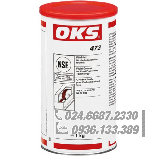 OKS 473 mỡ lỏng công nghệ chế biến thực phẩm hộp thiếc 1kg / OKS 473 fluid grease for food processing technology 1kg tin OKS 473 mỡ lỏng công nghệ chế biến thực phẩm hộp thiếc 1kg / OKS 473 fluid grease for food processing technology 1kg tin