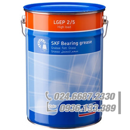 SKF LGEP 2/5 Mỡ chịu cực áp thùng 5kg / SKF LGEP 2/5 Extreme pressure bearing grease 5kg bucket SKF LGEP 2/5 Mỡ chịu cực áp thùng 5kg / SKF LGEP 2/5 Extreme pressure bearing grease 5kg bucket