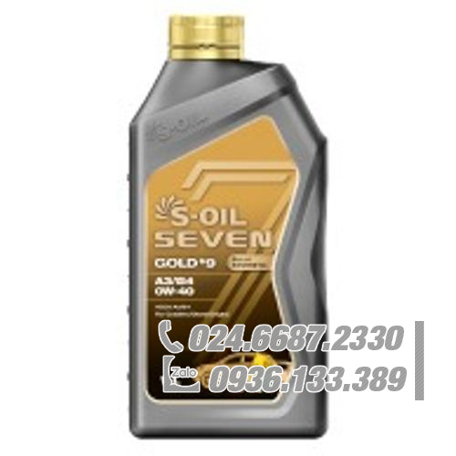 Dầu động cơ xăng/diesel tổng hợp hoàn toàn S-OIL 7 GOLD #9 A3/B4 0W-40 Dầu động cơ xăng/diesel tổng hợp hoàn toàn S-OIL 7 GOLD #9 A3/B4 0W-40