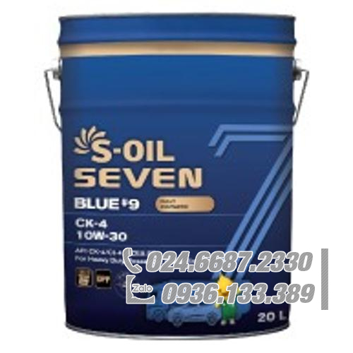 Dầu động cơ diesel hạng nặng tổng hợp hoàn toàn S-OIL 7 BLUE #9 CK-4 10W-30 Dầu động cơ diesel hạng nặng tổng hợp hoàn toàn S-OIL 7 BLUE #9 CK-4 10W-30